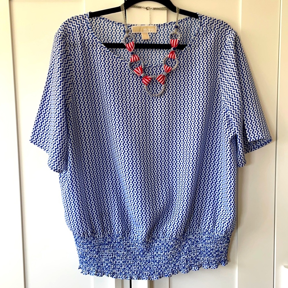 Fun geometric print Michael Kors blouse